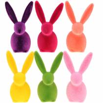 Prodotto Coniglietto floccato colorato H13cm assortito 6 pezzi
