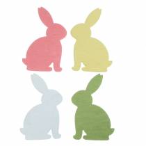 CONIGLIO Pasquale 18 cm legno decorazione lepri colorate dipinte #2 
