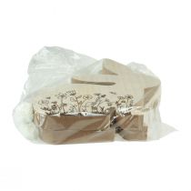 Prodotto Coniglio Seduto in Legno Motivo Floreale Bianco Naturale 24×24 cm 2 pz