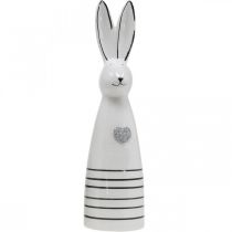 Prodotto Cono Coniglietto in Ceramica Bianco Nero Cuore Strisce H30cm