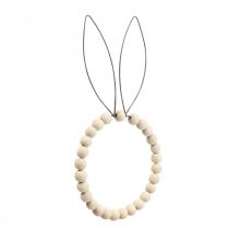 Anello decorativo decorazione coniglio decorazione tavolo Pasqua legno ruggine H27,5 cm 4 pezzi
