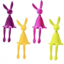 Prodotto Coniglietti pasquali Rabbit Edge Sitters colorati floccati – 2a scelta – 28 cm 4 pezzi