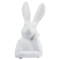 Prodotto Busto pensante in pietra artificiale coniglio decorazione coniglio bianco 20x14x36 cm