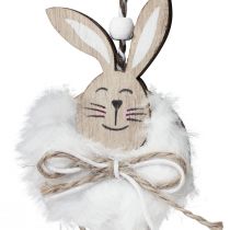 Prodotto Coniglietti decorativi in legno da appendere bianco naturale 5 cm×12 cm 6 pz