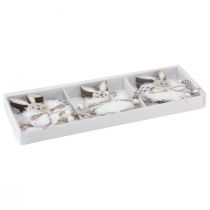 Prodotto Coniglietti decorativi in legno da appendere bianco naturale 5 cm×12 cm 6 pz