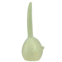 Prodotto Testa di coniglio decorazione coniglietto pasquale verde menta oro craquelure H28cm