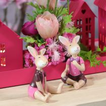 Prodotto Figurine di coniglietti pasquali Decorazione da tavola per Pasqua e primavera 9 cm, 4 pezzi