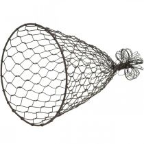 Prodotto Cappuccio in filo metallico, campana decorativa, traliccio in metallo Marrone H25cm Ø16cm