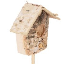 Prodotto Casetta per uccelli decorativa, in legno di betulla, 5 cm, con supporti per fiori, 4 pezzi
