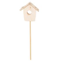 Prodotto Casetta per uccelli decorativa, in legno di betulla, 5 cm, con supporti per fiori, 4 pezzi