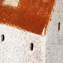Prodotto Decorazione in ceramica a forma di casetta con camino, portacandele, autunno e inverno, 13 cm, 2 pezzi