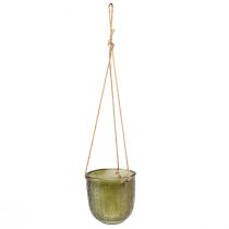 Prodotto Vaso sospeso in vetro decorativo vaso di vetro retrò verde marrone 14,5 cm 2 pezzi