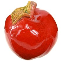 Prodotto Decorazione autunnale mele in ceramica decorazione da tavolo rosso verde H9cm 2 pezzi