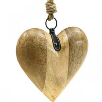 Cuore in legno, cuore decorativo da appendere, decorazione cuore H19cm