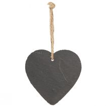Prodotto Cuore in ardesia cuore in ardesia da appendere nero 10 cm 6 pz
