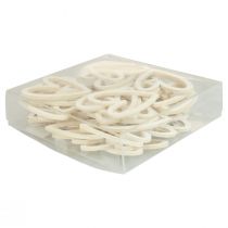Prodotto Decorazione a cuore decorazione sparsa cuori decorazione da tavola in legno crema 4,5 cm 48 pz