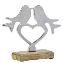 Decorazione a cuore da posizionare con decorazione a forma di uccello nuziale 16,5 cm × 19,5 cm