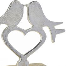 Prodotto Decorazione a cuore da posizionare con decorazione a forma di uccello nuziale 16,5 cm × 19,5 cm
