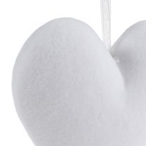 Cuore affolla a pendenti 15 cm bianco 4 pezzi
