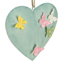 Prodotto Ciondoli decorativi a forma di cuore con farfalle per decorazioni primaverili, 10,5 cm, 3 pezzi