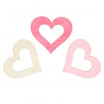 Prodotto Cuori da spargere rosa, rosa, naturale 4 cm 72 pz