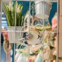 Ciondolo cuore con passeri, decorazione primaverile, cuore in metallo, San Valentino, cuore uccello 4pz