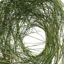 Polsino in struzzo verde erba polsino con decorazione a molla Ø20cm