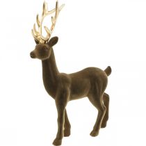 Prodotto Deco decorazione cervo figura deco renna floccata marrone H37cm