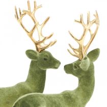 Prodotto Deco decorazione cervo figura deco renna verde H20cm 2 pezzi