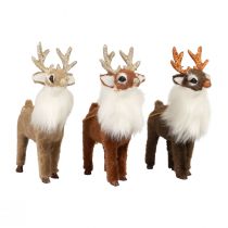 Figure natalizie decorazione di renne decorazione decorativa da tavolo H11cm 3 pezzi
