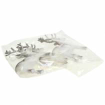 Prodotto Renna decorativa bianca con glitter – Decorazione natalizia invernale 20 cm 3 pezzi