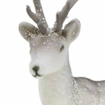 Prodotto Cervo decorativo floccato/nevicato 27,5 cm 2 pz