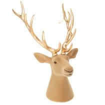 Prodotto Scultura decorativa a forma di testa di cervo con grandi corna, 52 cm