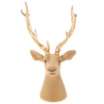 Prodotto Scultura decorativa a forma di testa di cervo con grandi corna, 52 cm