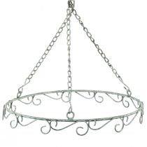 Prodotto Anello decorativo in metallo da appendere bianco shabby chic Ø30cm H30cm