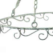 Prodotto Anello decorativo in metallo da appendere bianco shabby chic Ø30cm H30cm