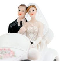 Figura di sposi in cabriolet 15 cm