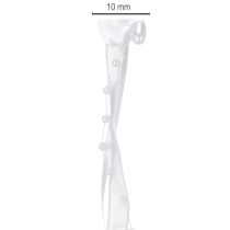 Prodotto Nastro in organza bianco per decorazioni nuziali, 10 mm x 5 m, con cuori e perle