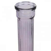 Vaso alto in vetro portafiori vintage colorato Ø10cm H23cm 4pz