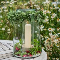 Vaso alto in vetro vaso per fiori grande decorazione in vetro H37cm Ø23cm