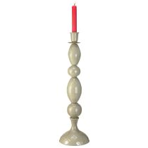 Prodotto Portacandele alto in metallo grigio oro, portacandele da 51 cm