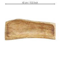 Prodotto Decorazione in legno con ciotola decorativa cava in legno 40×13–16 cm×6,5 cm