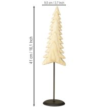 Prodotto Albero di Natale in legno naturale Base di metallo A41cm