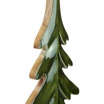 Abete decorativo in legno verde effetto lucido 23,5×5×60cm