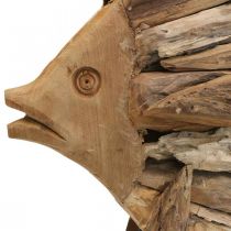 Prodotto Pesce decorativo in legno grande, pesce decorativo in piedi H50cm