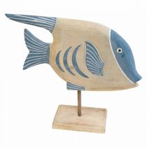 Pesce in legno deco grande, pesce decorativo in piedi H30cm