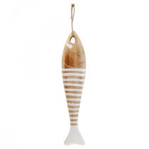 Decorazione pesce in legno ciondolo pesce marittimo legno 49cm