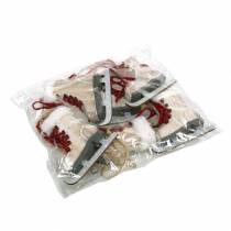 Prodotto Pattini da ghiaccio in legno bianchi da appendere 8 cm 3 pz