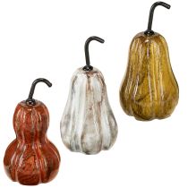 Prodotto Pera in legno decorazione in legno autunno rosso giallo bianco 12×6cm 3 pezzi