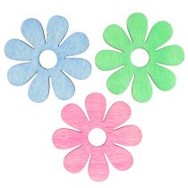 Fiore in legno per diffusione rosa, verde, blu Ø4cm 72 pezzi